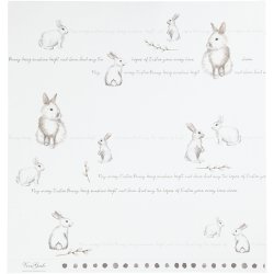 Designpapir, kaniner , ark 30,5x30,5 cm, 180 g, 5 ark/ 1 pk.
