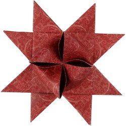 Stjernestrimler, L: 100 cm, diam. 18 cm, B: 40 mm, r&oslash;d, hvid, 40 strimler/ 1 pk.