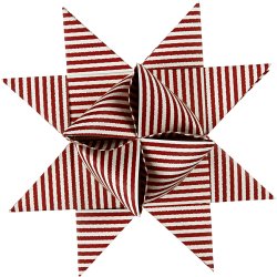 Stjernestrimler, L: 100 cm, diam. 18 cm, B: 40 mm, r&oslash;d, hvid, 40 strimler/ 1 pk.