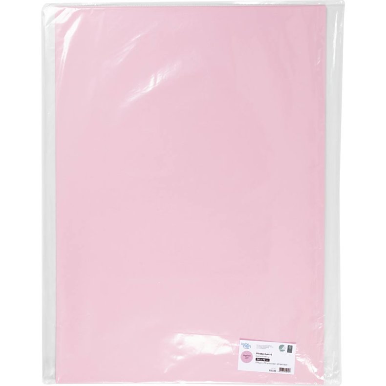 Karton, ark 50x70 cm, 270 g, rosa, 10 ark/ 1 pk.