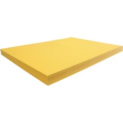 Karton, ark 50x70 cm, 270 g, gul, 10 ark/ 1 pk.