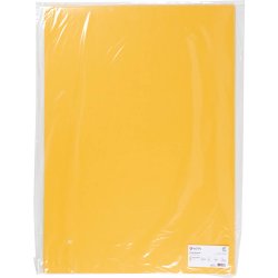 Karton, ark 50x70 cm, 270 g, gul, 10 ark/ 1 pk.