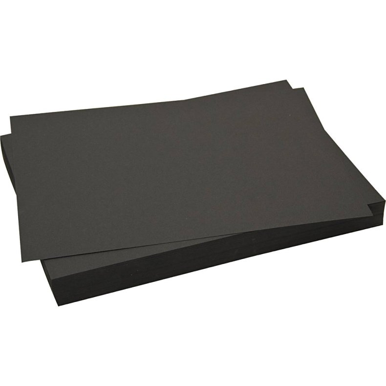 Karton, A4, 270 g, sort, 10 ark/ 1 pk.