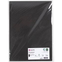 Karton, A4, 270 g, sort, 10 ark/ 1 pk.