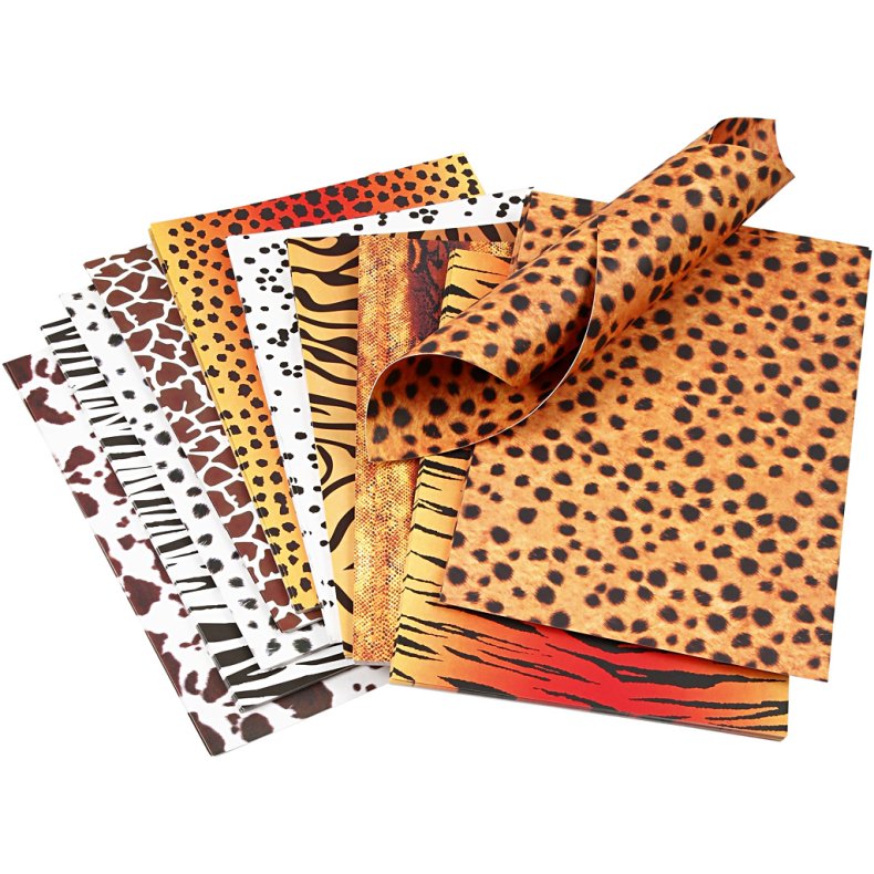 Dyrekarton, A4, ark 210x297 mm, 300 g, 10 ass. ark/ 1 pk.