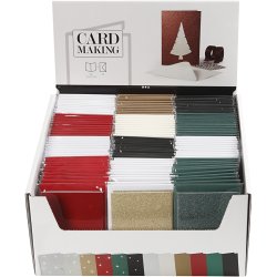 Kort og kuverter, kort str. 10,5x15 cm, kuvert str. 11,5x16,5 cm, 12x10 pk./ 1 pk.