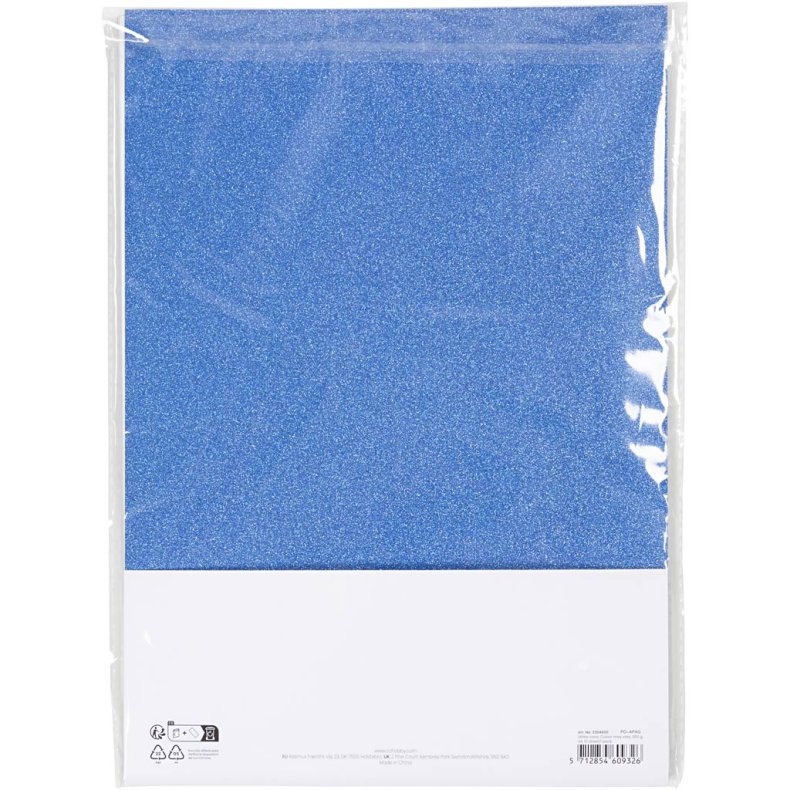Glimmerkarton, A4, Farve kan variere, 250 g, 10 ark/ 1 pk.