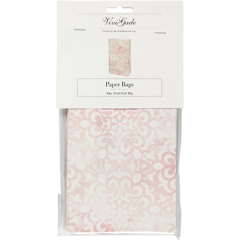 Papirposer, akvarel, H: 21 cm, str. 6x12 cm, 80 g, 8 stk./ 1 pk.