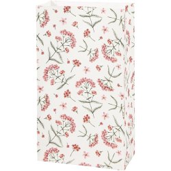 Papirposer, blomster, H: 21 cm, str. 6x12 cm, 80 g, 8 stk./ 1 pk.