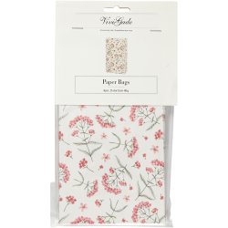 Papirposer, blomster, H: 21 cm, str. 6x12 cm, 80 g, 8 stk./ 1 pk.