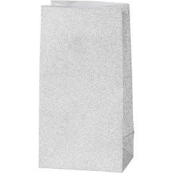 Papirposer, H: 17 cm, str. 6x9 cm, 120 g, s&oslash;lv, 8 stk./ 1 pk.