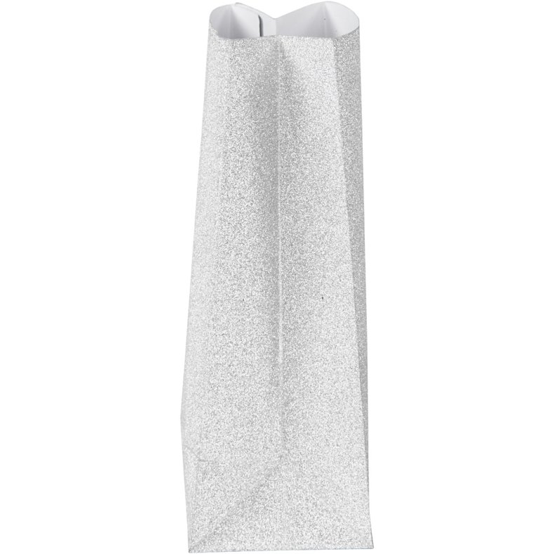 Papirposer, H: 17 cm, str. 6x9 cm, 120 g, s&oslash;lv, 8 stk./ 1 pk.