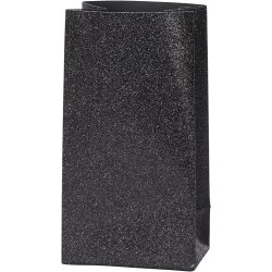 Papirposer, H: 17 cm, str. 6x9 cm, 170 g, sort, 8 stk./ 1 pk.