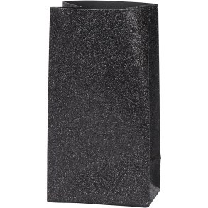 Papirposer, H: 17 cm, str. 6x9 cm, 170 g, sort, 8 stk./ 1 pk.