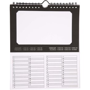 Evighedskalender, str. 19x23 cm, hulstr. 15,3x9,2 cm, 180 g, 5 stk./ 1 pk.