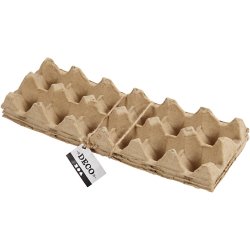 &AElig;ggebakker, H: 5 cm, L: 30,5 cm, B: 11 cm, 3 stk./ 1 pk.