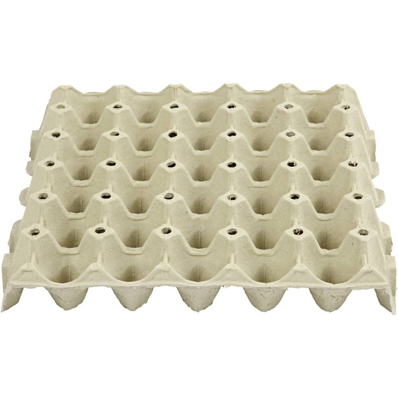 &AElig;ggebakker, H: 4 cm, str. 29x29 cm, 20 stk./ 1 pk.