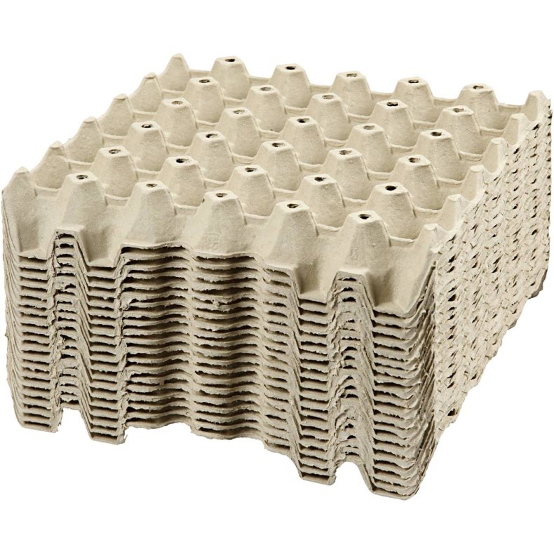 &AElig;ggebakker, H: 4 cm, str. 29x29 cm, 20 stk./ 1 pk.