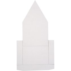 Karsebakke-figur, hus, H: 20 cm, hvid, 6 s&aelig;t/ 1 pk.