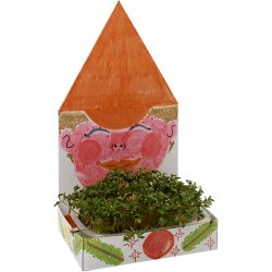 Karsebakke-figur, hus, H: 20 cm, hvid, 6 s&aelig;t/ 1 pk.