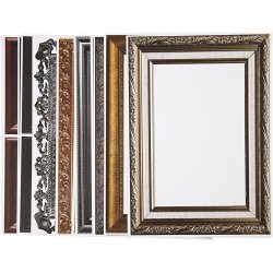 Rammer, str. 26,2x18,5 cm, metallicfarver, 16 ass. ark/ 1 pk.