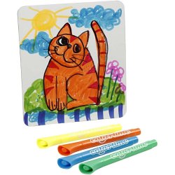 Dekoplade, str. 17x19 cm, tykkelse 2 mm, hvid, 5 stk./ 1 pk.