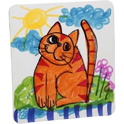 Dekoplade, str. 17x19 cm, tykkelse 2 mm, hvid, 5 stk./ 1 pk.