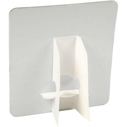 Dekoplade, str. 17x19 cm, tykkelse 2 mm, hvid, 5 stk./ 1 pk.