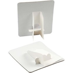 Dekoplade, str. 17x19 cm, tykkelse 2 mm, hvid, 5 stk./ 1 pk.