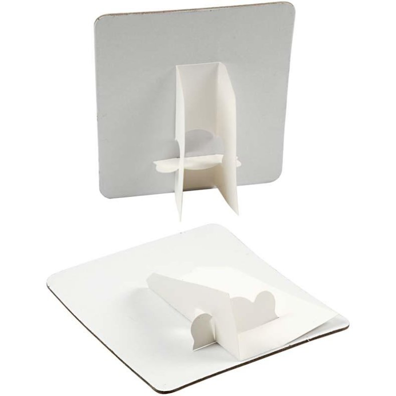 Dekoplade, str. 17x19 cm, tykkelse 2 mm, hvid, 5 stk./ 1 pk.