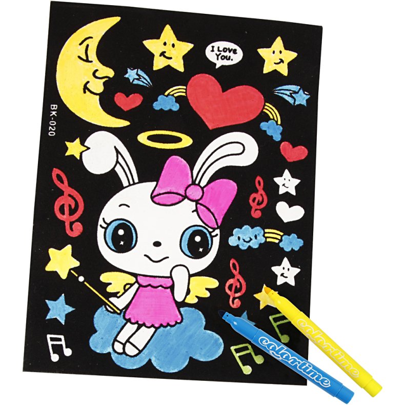 Velourbilleder, str. 25x19 cm, 16 stk./ 1 pk.