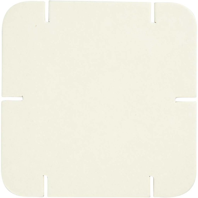 Pusle konstruktionsbrikker, str. 9,3x9,3 cm, tykkelse 1,2 mm, hvid, 200 stk./ 1 pk.