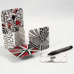 Pusle konstruktionsbrikker, str. 9,3x9,3 cm, tykkelse 1,2 mm, hvid, 200 stk./ 1 pk.