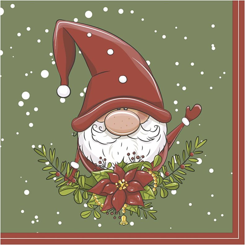 Servietter, Snude Nisse, str. 33x33 cm, 20 stk./ 1 pk.