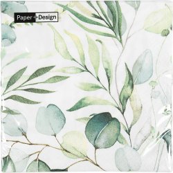 Servietter, Eukalyptus blade, str. 33 x 33 cm, 20 stk./ 1 pk.