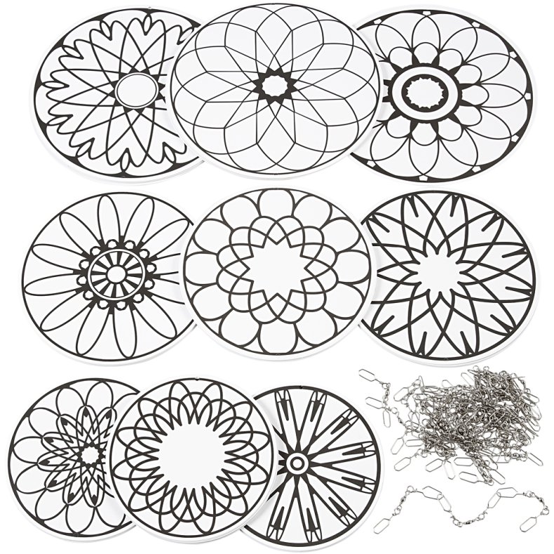 Uro med print, diam. 12+15+18 cm, 300 g, 20 s&aelig;t/ 1 pk.