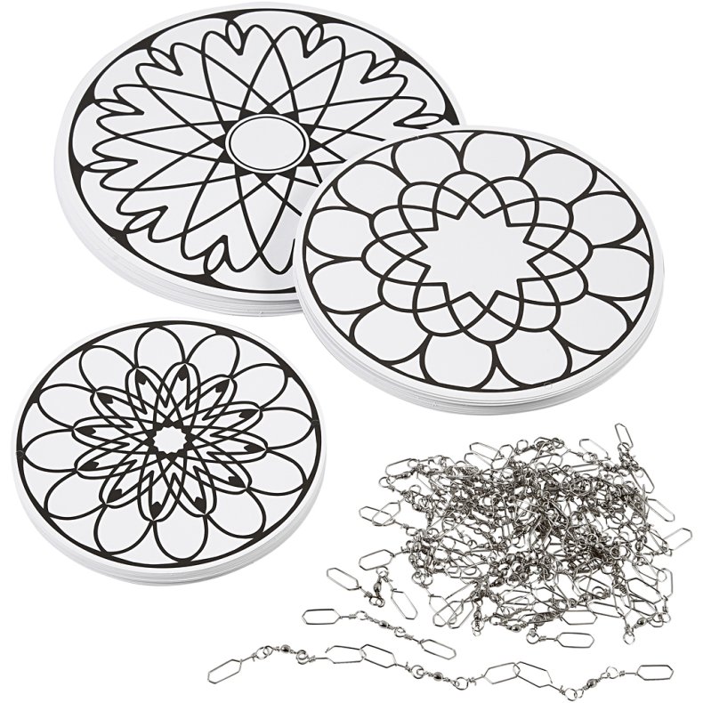 Uro med print, diam. 12+15+18 cm, 300 g, 20 s&aelig;t/ 1 pk.
