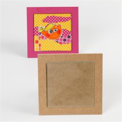 Bordsk&aring;ner med glasplade, str. 15x15x0,5 cm, 6 stk./ 1 pk.