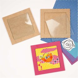 Bordsk&aring;ner med glasplade, str. 15x15x0,5 cm, 6 stk./ 1 pk.