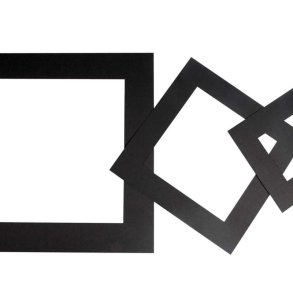 Passepartoutrammer, tykkelse 0,4 mm, 270 g, sort, 75 stk./ 1 pk.