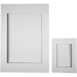 Passepartoutrammer, str. A4+A6, 230 g, hvid, 2x60 stk./ 1 pk.