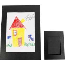 Passepartoutrammer, str. A4+A6, 180 g, sort, 2x60 stk./ 1 pk.
