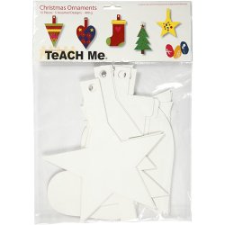 Juleoph&aelig;ng, H: 23,5-26,5 cm, B: 15,5-20,5 cm, hvid, 15 stk./ 1 pk.