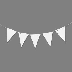 Flag, H: 20 cm, B: 14,5 cm, 300 g, hvid, 10 stk./ 1 pk.