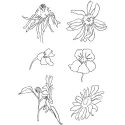 Silikonestempler, sommer, ark 11x15,5 cm, 1 ark