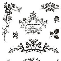 Silikonestempler, for evigt, ark 11x15,5 cm, 1 ark