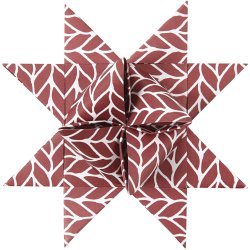 Stjernestrimler, L: 44+78 cm, diam. 6,5+11,5 cm, B: 15+25 mm, r&oslash;d, hvid, 60 strimler/ 1 pk.