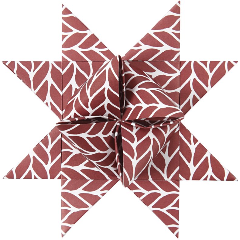 Stjernestrimler, L: 44+78 cm, diam. 6,5+11,5 cm, B: 15+25 mm, r&oslash;d, hvid, 60 strimler/ 1 pk.