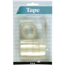 Dispenser med tape, B: 15 mm, 1 s&aelig;t