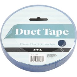 L&aelig;rredstape, B: 19 mm, bl&aring;, 25 m/ 1 rl.